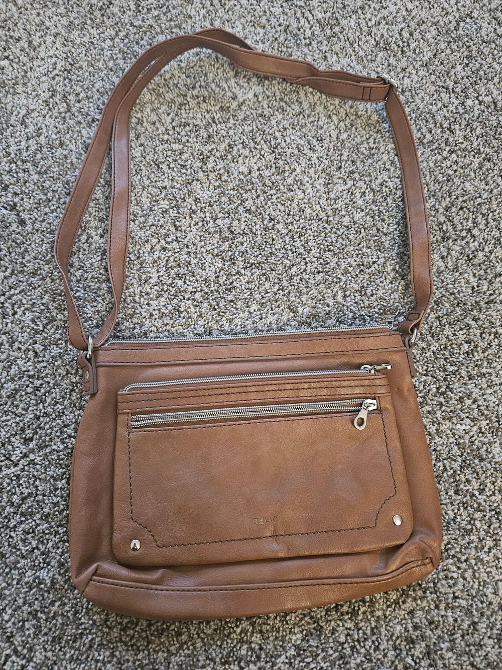 Relic Brown Crossbody Shoulder Bag - Picture 1 of 1